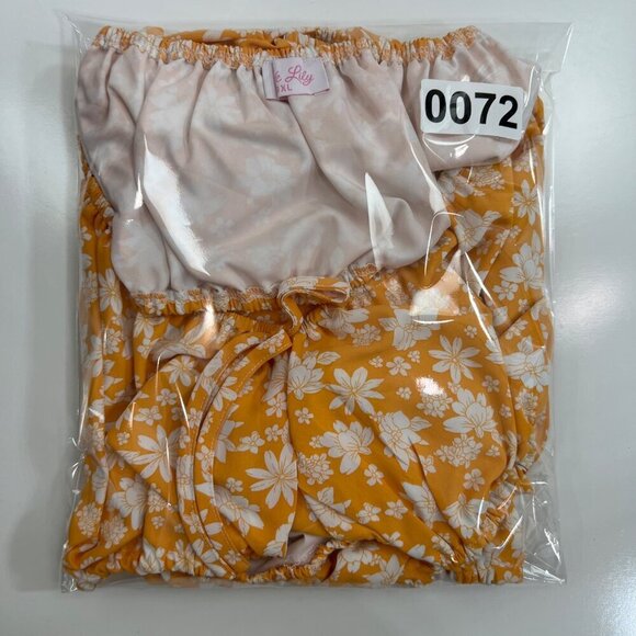 Pink Lily Womens 3XL Yellow Floral Puff Sleeve Cutout Dress Stretchy Resort Wear - Picture 16 of 16